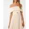 Customized High Quality Off Shoulder Detachable Belt High Waist Solid Color Casual Dress