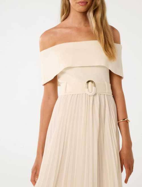 Customized High Quality Off Shoulder Detachable Belt High Waist Solid Color Casual Dress