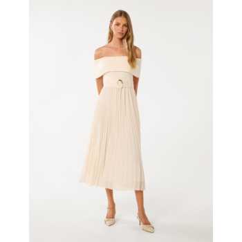 Customized High Quality Off Shoulder Detachable Belt High Waist Solid Color Casual Dress