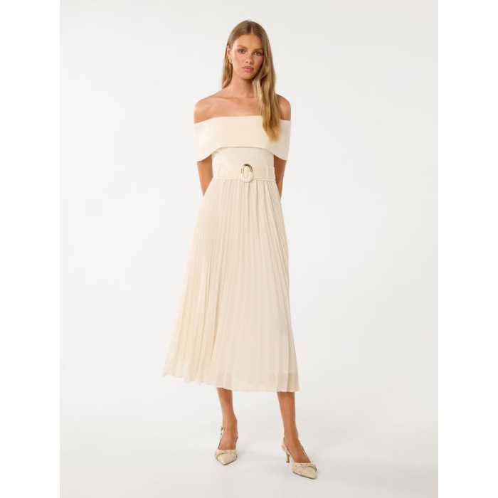 Customized High Quality Off Shoulder Detachable Belt High Waist Solid Color Casual Dress