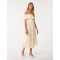 Customized High Quality Off Shoulder Detachable Belt High Waist Solid Color Casual Dress