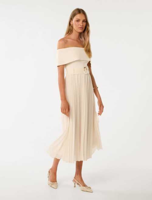 Customized High Quality Off Shoulder Detachable Belt High Waist Solid Color Casual Dress