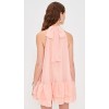 2025 Hot sale New Design Halter neckline Sweet and Fresh Bow Trim Woman's Mini Dress