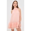 2025 Hot sale New Design Halter neckline Sweet and Fresh Bow Trim Woman's Mini Dress