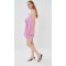Lightweight stretch satin Halter neckline Sexy Party Dress Sweetness Woman's Mini Dress