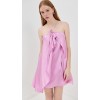 Lightweight stretch satin Halter neckline Sexy Party Dress Sweetness Woman's Mini Dress