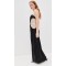 Exquisite Black Long Dress Waist cut out Backless Off shoulder dress Woman's Maxi Dress