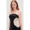 Exquisite Black Long Dress Waist cut out Backless Off shoulder dress Woman's Maxi Dress