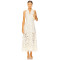 2025 New Fashionable Vintage Heavyweight Floral Lace Fabric Halter Neck Pearl Buttons Maxi Dress