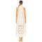 2025 New Fashionable Vintage Heavyweight Floral Lace Fabric Halter Neck Pearl Buttons Maxi Dress