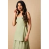 OEM Women Summer Camisole High Tight Waist Cut Out Open Back Fashion Casual Dress