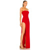 Customized High Quality Off shoulder Dress Tight Waist Backless Side split Woman's Dress