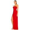 Customized High Quality Off shoulder Dress Tight Waist Backless Side split Woman's Dress