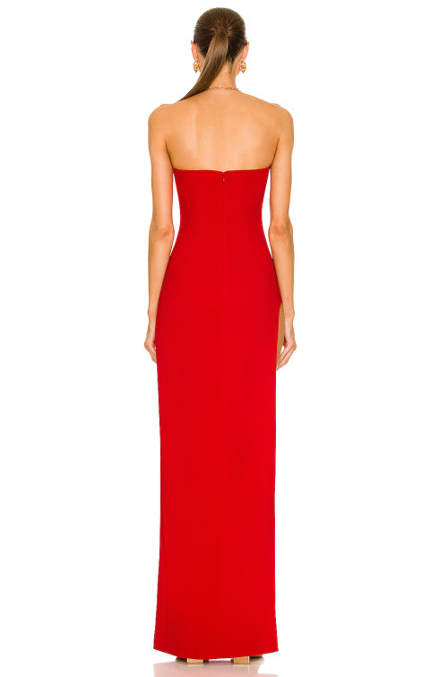 Customized High Quality Off shoulder Dress Tight Waist Backless Side split Woman's Dress