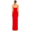 Customized High Quality Off shoulder Dress Tight Waist Backless Side split Woman's Dress