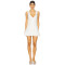 Best  Selling Romantic Sweet Embroidered Lace Scalloped Neckline Sleeveless White Short Skirt for Ladies