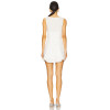 Best  Selling Romantic Sweet Embroidered Lace Scalloped Neckline Sleeveless White Short Skirt for Ladies