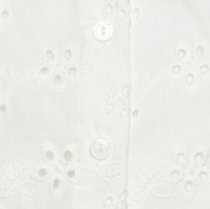 Best  Selling Romantic Sweet Embroidered Lace Scalloped Neckline Sleeveless White Short Skirt for Ladies