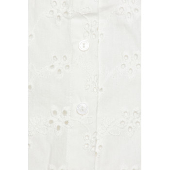 Best  Selling Romantic Sweet Embroidered Lace Scalloped Neckline Sleeveless White Short Skirt for Ladies