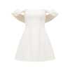 Hot Sale High Quality Woman's Lightweight Jacquie Off Shoulder Ruched sleeve Mini Dress