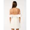 Hot Sale High Quality Woman's Lightweight Jacquie Off Shoulder Ruched sleeve Mini Dress