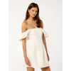 Hot Sale High Quality Woman's Lightweight Jacquie Off Shoulder Ruched sleeve Mini Dress