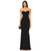 Stylish Elegant Strapless Off Shoulder Slim Fit Mermaid Black Evening Gown For Women