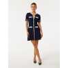 Sophisticated Round neckline Short sleeve Bodycon Knit Simple and Elegant Woman's Mini Dress