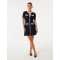 Sophisticated Round neckline Short sleeve Bodycon Knit Simple and Elegant Woman's Mini Dress