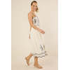 Fashionable Camisole Sleeveless Open Back Embroidered A-line Silhouette Casual Dress