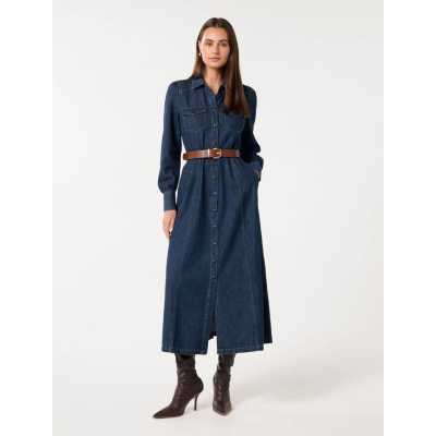 2025 Hot sale Elegant High quality Denim Classic Vintage Exquisite Woman's Long Dress
