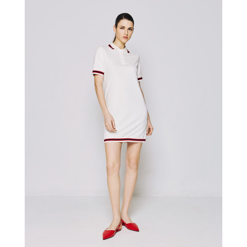 Woman's Polo Neckline Stylish Comfortable Casual Elegant Versatile Lively Mini Dress