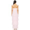 Elegant Sleeveless Backless Sling Dress Lace Trim Tiered Lace Fabric Side Seam Split Women's Dress