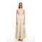 Sexy Sleeveless Square Neckline Slim High Tight Waist Flared Tiered Hem Casual Dress