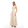 Sexy Sleeveless Square Neckline Slim High Tight Waist Flared Tiered Hem Casual Dress