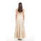 Sexy Sleeveless Square Neckline Slim High Tight Waist Flared Tiered Hem Casual Dress