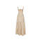 Sexy Sleeveless Square Neckline Slim High Tight Waist Flared Tiered Hem Casual Dress