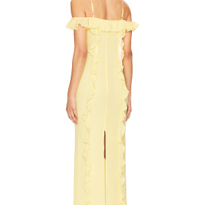 Women's Fashion V-Neck Camisole Slim Solid Color Tight Waist High Slit Evening Dress