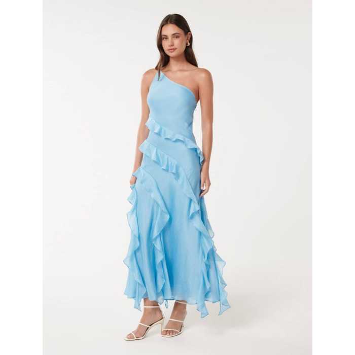 2025 New Design Graceful Casual Lightweight One shoulder Breathable Woman's Long Dress