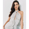 Sophisticated Fashionable 2025 New style Ruffles Halter neck Cut out Woman's Long Dress