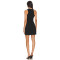 Hot Sale Sexy Slim Fit Halter Neck Off Shoulder Black Irregular Cut Women Mini dress