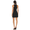 Hot Sale Sexy Slim Fit Halter Neck Off Shoulder Black Irregular Cut Women Mini dress
