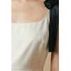 Elegant Women's Square Slim Open Back High Waist Solid Color Slit Casual Dress