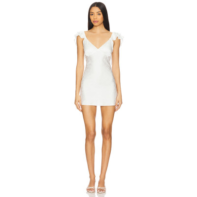 2025 Hot selling Feminine Stylish Mini Skirt with Ruffled Neckline for Ladies