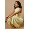 Women's Fashion Halterneck Off Shoulder Solid Color Ruffle High Waist Casual Dresses