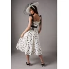 Elegant Casual Camisole Open Back Waistband Tight Waist Polka Dot Pattern Casual Dress