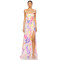 Exquisite Hot sale Floral printed  Sleeveless Camisole Elegant Woman's Long Dress