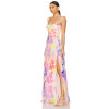 Exquisite Hot sale Floral printed Sleeveless Camisole Elegant Woman's Long Dress