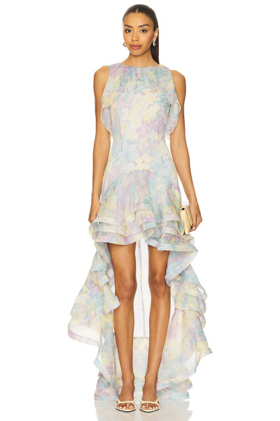 2025 New Design Custom Logo High quality High Low Dress Sleeveless Woman's Dress