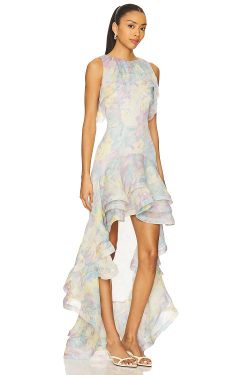 2025 New Design Custom Logo High quality High Low Dress Sleeveless Woman's Dress